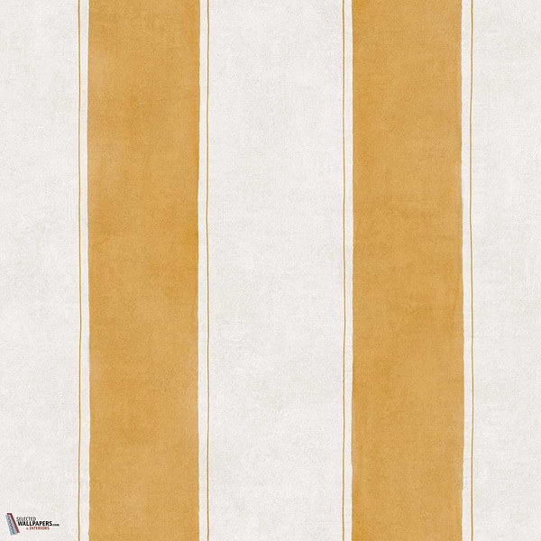 Florentine Stripe wallpaper-Coordonné-Mustard-Non Woven-Roll-Selected Wallpapers-Interiors