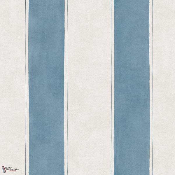 Florentine Stripe wallpaper-Coordonné-Sapphire-Non Woven-Roll-Selected Wallpapers-Interiors