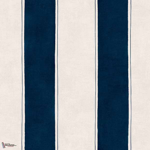 Florentine Stripe wallpaper-Coordonné-Ultramar-Non Woven-Roll-Selected Wallpapers-Interiors