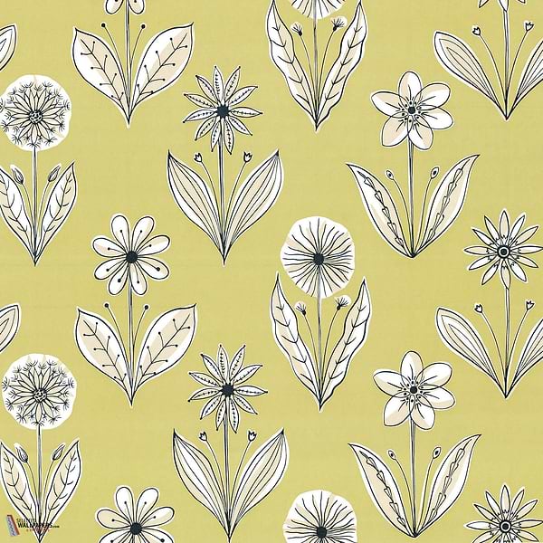 Florette behang-Little Greene-Acid drop-Rol-Selected Wallpapers-Interiors