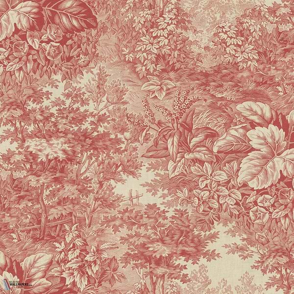 Forest Toile behang-Sandberg-Red-Mattic-M2-Selected Wallpapers-Interiors