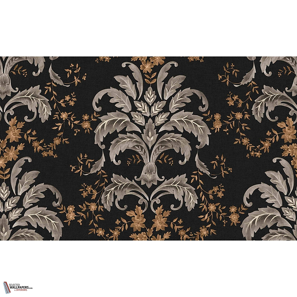 French Damask wallpaper-Coordonne-Onyx-Non Woven-Roll-Selected Wallpapers-Interiors