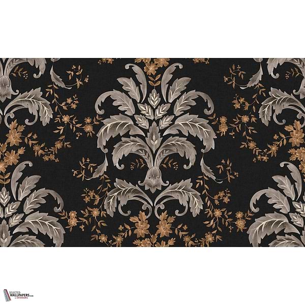 French Damask wallpaper-Coordonne-Onyx-Non Woven-Roll-Selected Wallpapers-Interiors