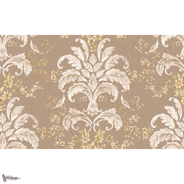 French Damask wallpaper-Coordonne-Stone-Non Woven-Roll-Selected Wallpapers-Interiors