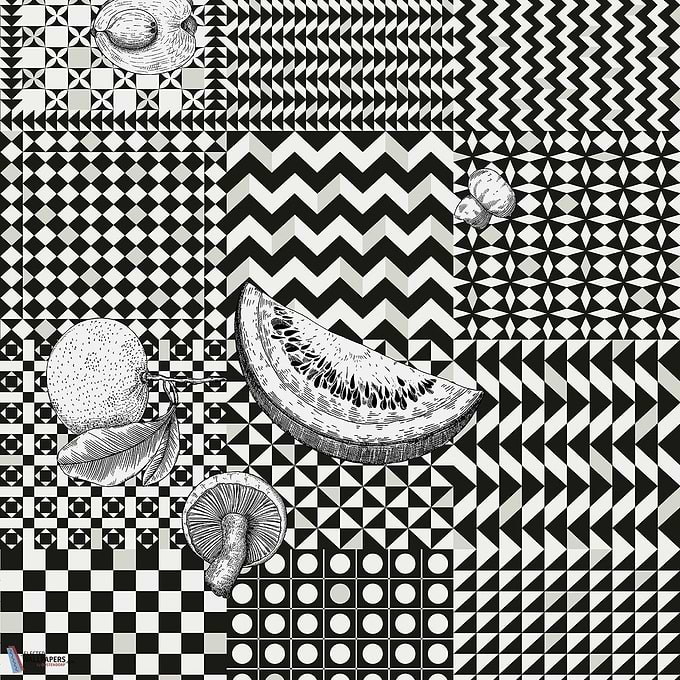 Frutta e Geometrico-behang-Tapete-Cole & Son-Black & White-Rol-123/6030-Selected Wallpapers