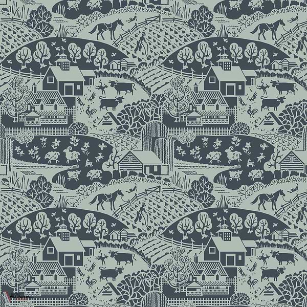 Gable-Behang-Tapete-Farrow & Ball-Green Blue-Rol-BP5405-Selected Wallpapers