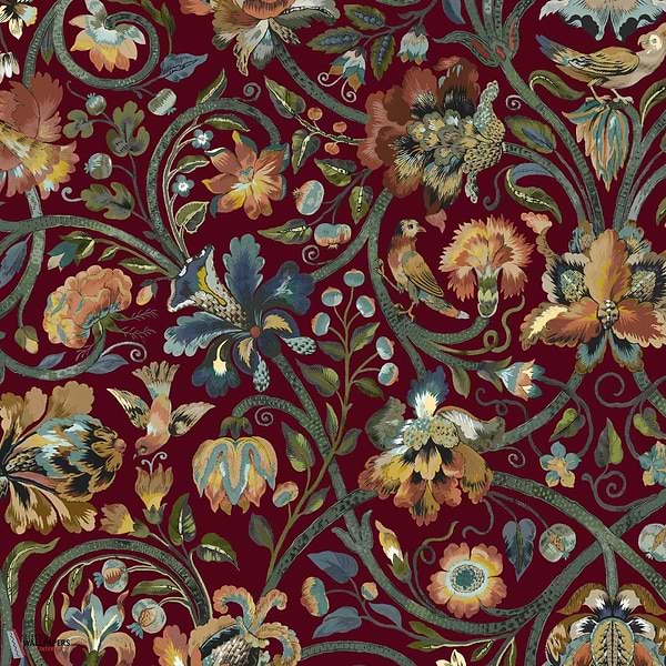 Gaia behang-House of Hackney-wallpaper-tapete-Vermillion-200 cm-Selected-Wallpapers-Interiors
