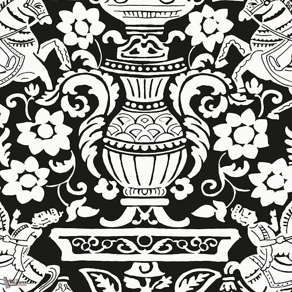 Galway behang-Thibaut-Black-Rol-Selected Wallpapers-Interiors