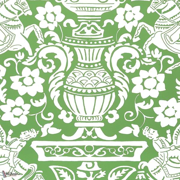 Galway behang-Thibaut-Green-Rol-Selected Wallpapers-Interiors