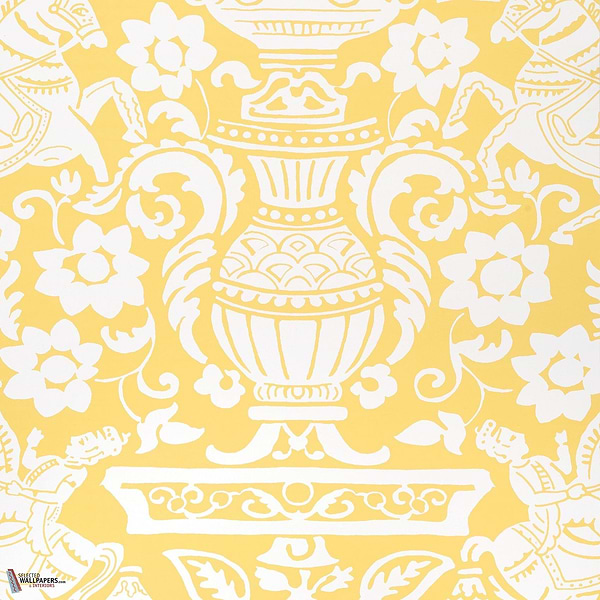 Galway behang-Thibaut-Yellow-Rol-Selected Wallpapers-Interiors