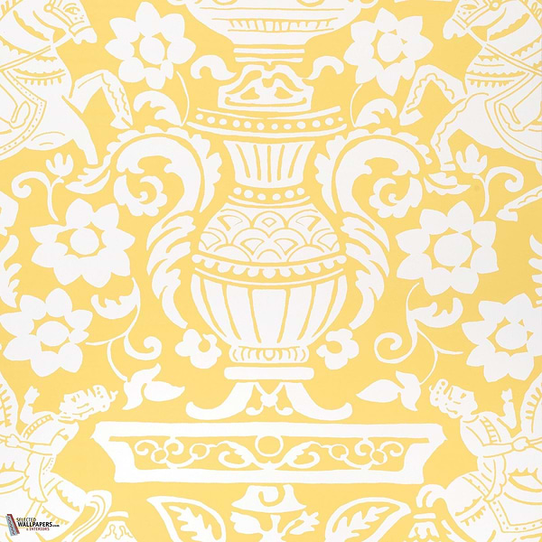 Galway behang-Thibaut-Yellow-Rol-Selected Wallpapers-Interiors