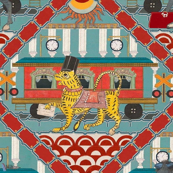 Gare du Nord-behang-Tapete-Mind the Gap-Aquamarine-Rol-WP20772-Selected Wallpapers