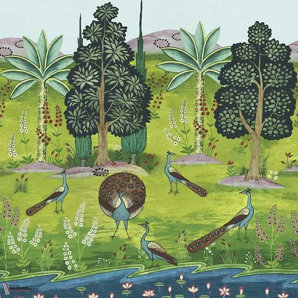 Garland of Ragini behang-1838 wallcoverings-Day-Set-Selected Wallpapers-Interiors