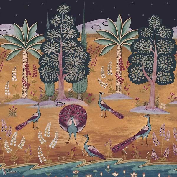 Garland of Ragini behang-1838 wallcoverings-Night-Set-Selected Wallpapers-Interiors