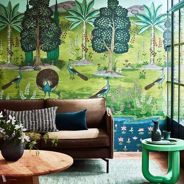 Garland of Ragini behang-1838 wallcoverings-Selected Wallpapers-Interiors