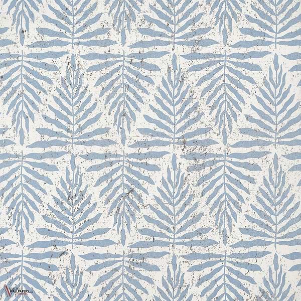 Gasparilla behang-Thibaut-Light blue-Rol-Selected Wallpapers-Interiors