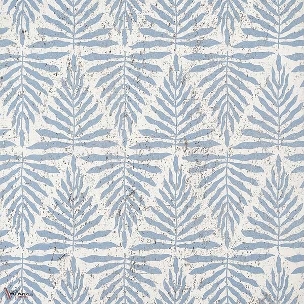 Gasparilla behang-Thibaut-Light blue-Rol-Selected Wallpapers-Interiors