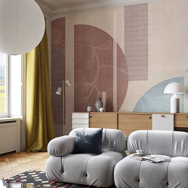 Geometric Dance-Behang-Tapete-Inkiostro Bianco-Selected Wallpapers