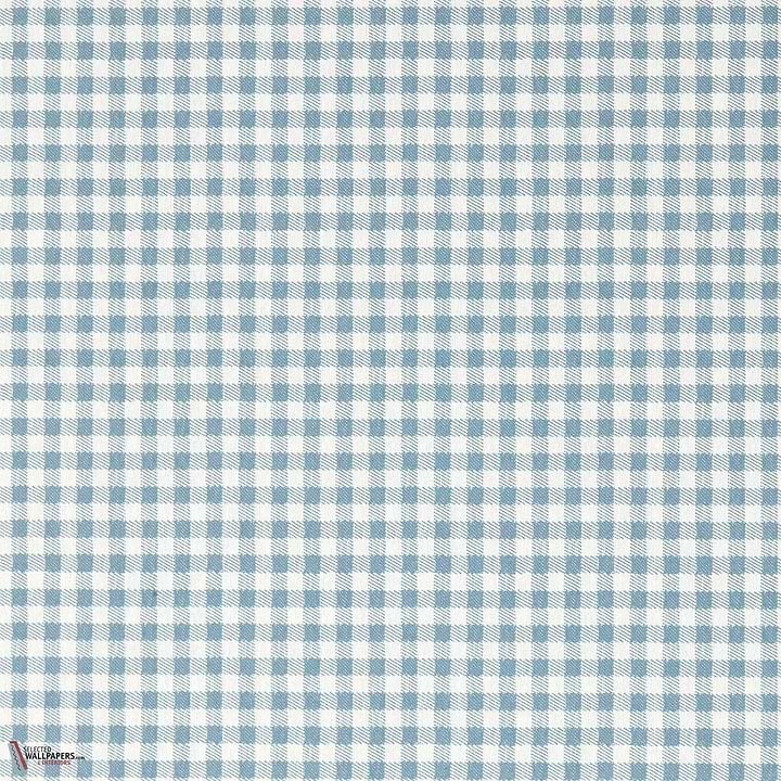 Gingham behang-Sanderson-Picknick blue-Rol-Selected Wallpapers-Interiors