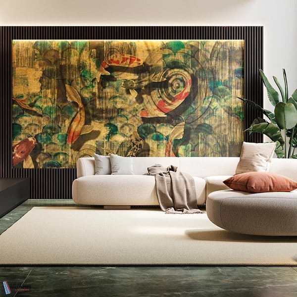 Gold Fish-INSTABILELAB-wallpaper-behang-Tapete-wallpaper-Selected Wallpapers
