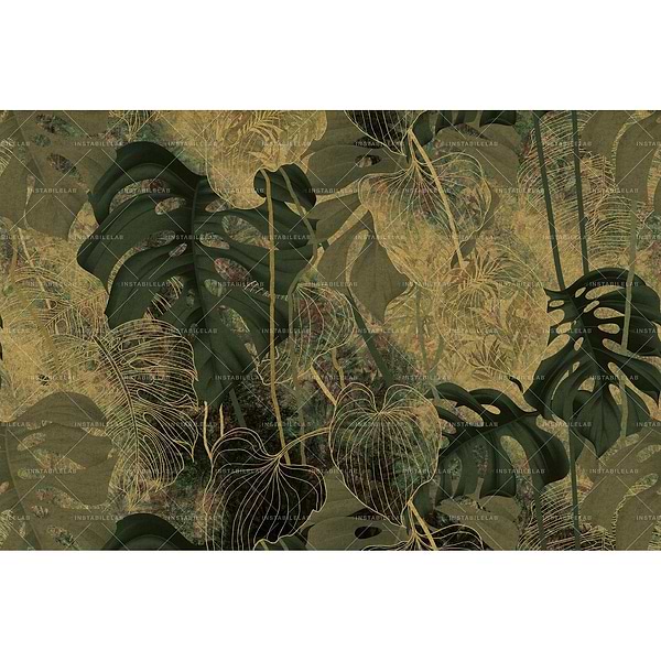 Golden Leaf behang-Behang-INSTABILELAB-Selected Wallpapers & Interiors