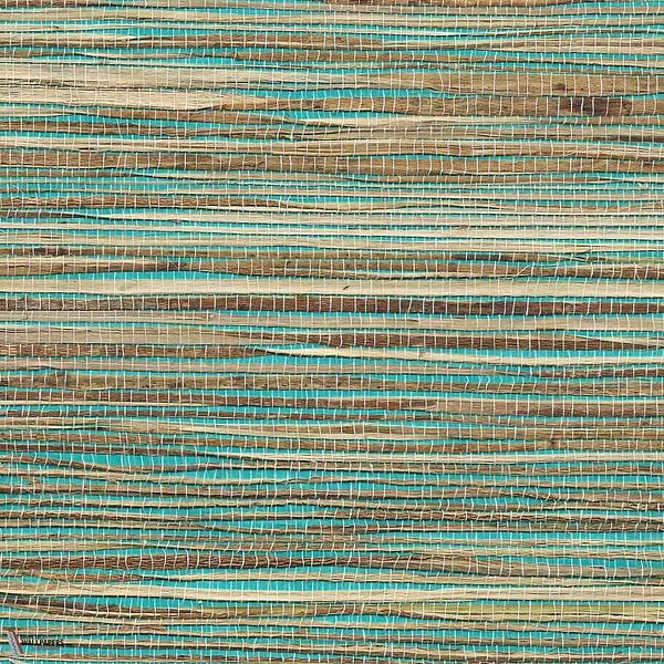 Grass Roots-Phillip Jeffries-wallpaper-behang-Tapete-wallpaper-Tess' Turquoise-Rol-Selected Wallpapers