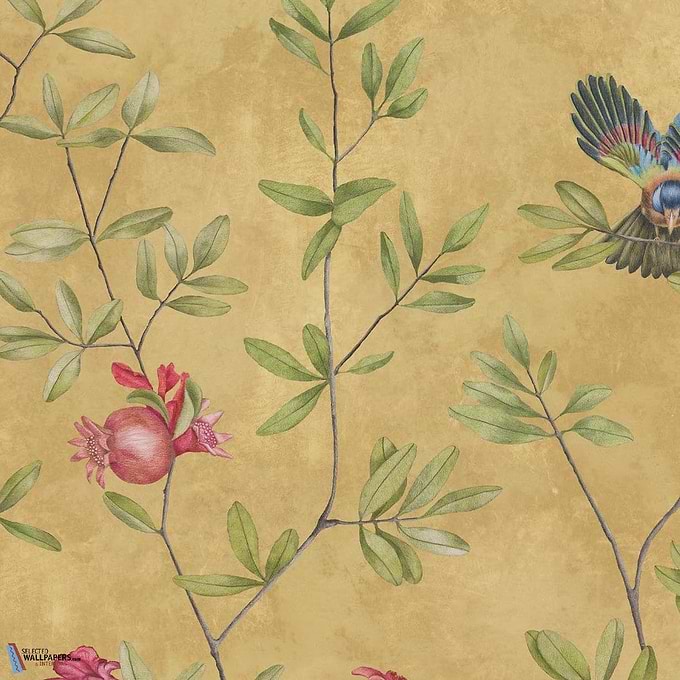 Grenades-Isidore Leroy-wallpaper-behang-Tapete-wallpaper-Ocre-Non Woven-Selected Wallpapers