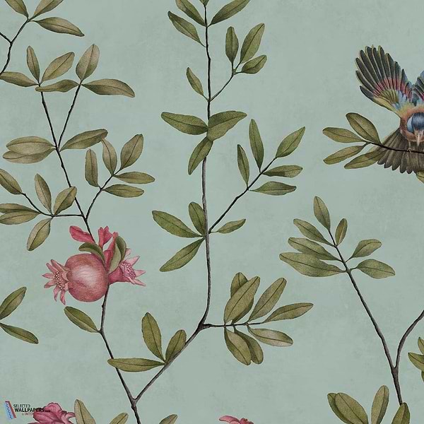 Grenades-Isidore Leroy-wallpaper-Bleu-Non Woven-Selected Wallpapers