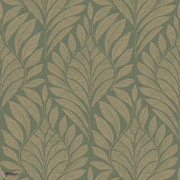 Gustav behang-Casamance-Vert de Gris/Dore-Rol-Selected Wallpapers-Interiors