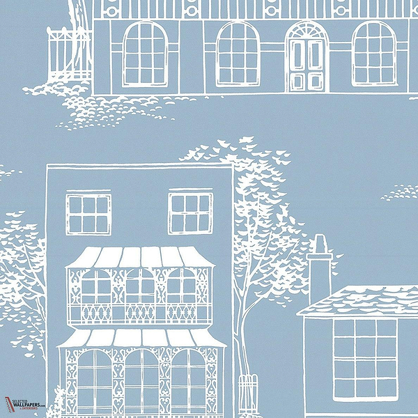 Hampstead behang-Little Greene-James blue-Rol-Selected Wallpapers-Interiors