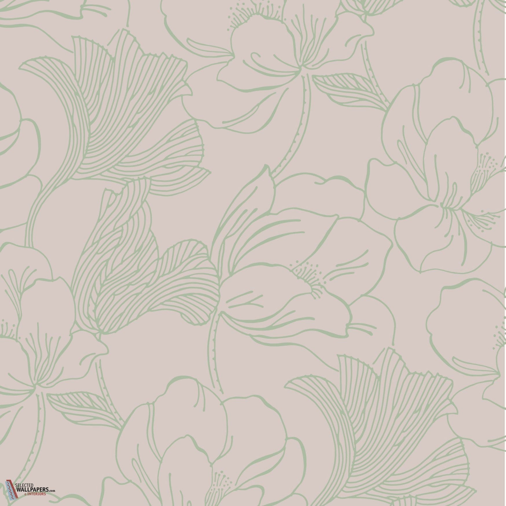 Helleborus behang-Behang-Farrow & Ball-5608-Rol-Selected Wallpapers &amp; Interiors