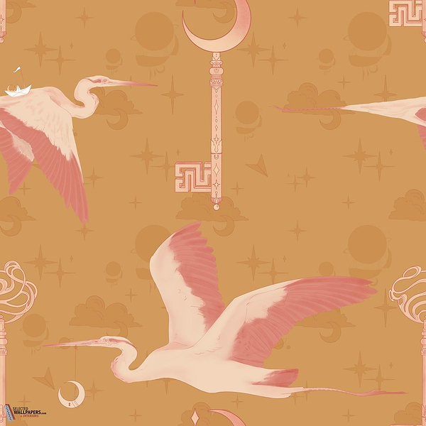 Heron's Flight behang-Inkiostro Bianco-3-Vinyl 68 cm-M2-Selected Wallpapers-Interiors