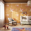 Heron's Flight behang-Inkiostro Bianco-Selected Wallpapers-Interiors