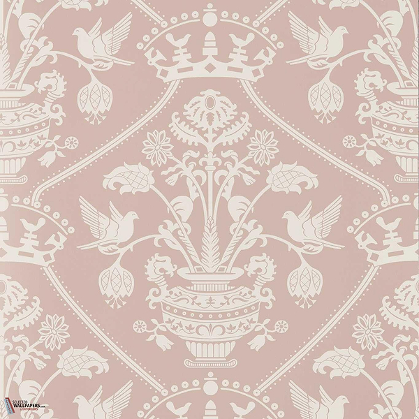 Highgrove damask behang-Sanderson-Rose-Rol-Selected Wallpapers-Interiors