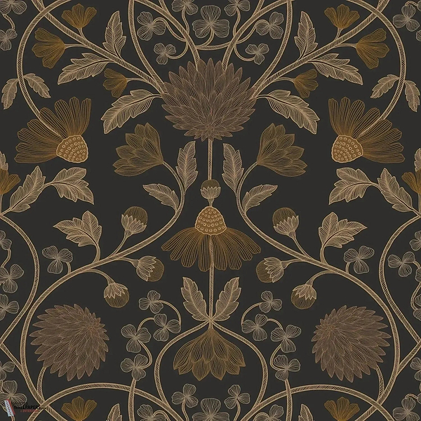 Hippolyte behang-Casamance-Noir/Dore-Rol-Selected Wallpapers-Interiors