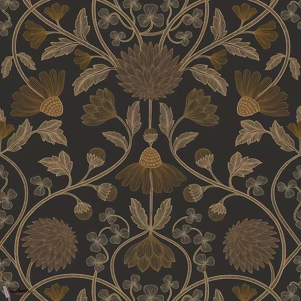 Hippolyte behang-Casamance-Noir/Dore-Rol-Selected Wallpapers-Interiors