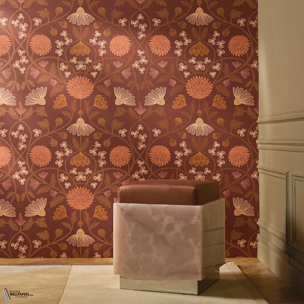 Hippolyte behang-Casamance-Selected Wallpapers-Interiors