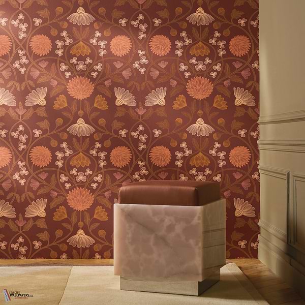 Hippolyte behang-Casamance-Selected Wallpapers-Interiors