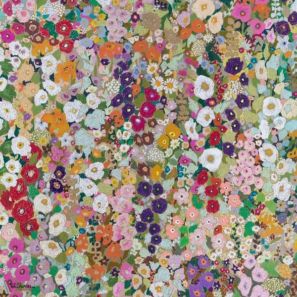 Hollyhocks behang-House of Hackney-wallpaper-tapete-Spring-200 cm-Selected-Wallpapers-Interiors