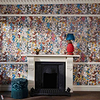 Hollyhocks behang-House of Hackney-wallpaper-tapete-Selected-Wallpapers-Interiors