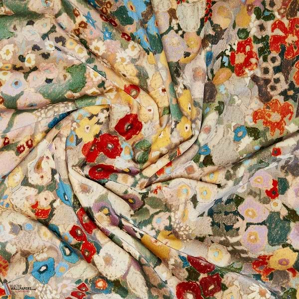 Hollyhocks stof-House of Hackney-fabric-Autumn-Velvet-Selected-Wallpapers-Interiors