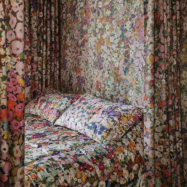 Hollyhocks stof-Stof-House of Hackney-Selected Wallpapers &amp; Interiors