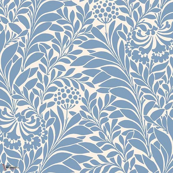 Honeysuckle behang-Cole & Son-Cornflower Blue-Rol-Selected Wallpapers-Interiors