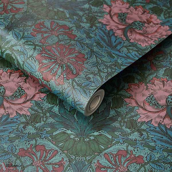 Honeysuckle behang-House of Hackney-wallpaper-tapete-Selected-Wallpapers-Interiors