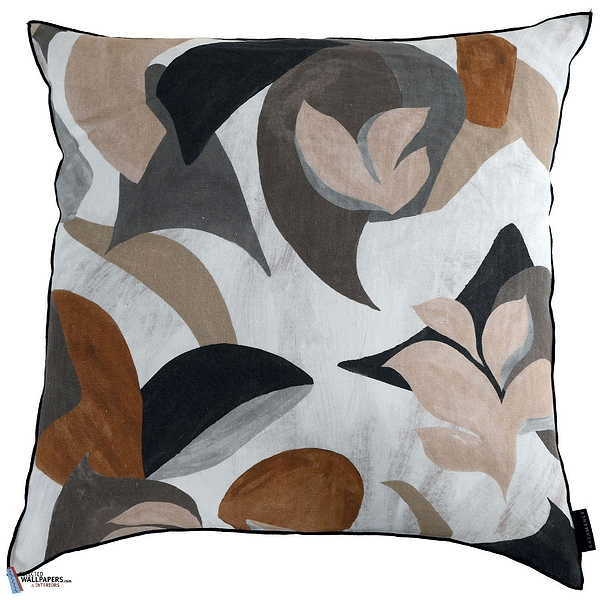 Housse de Coussin Air de Fete-Kussen-Casamance-Cushion-Noir/Tabac-65 x 65 cm-Selected Interiors