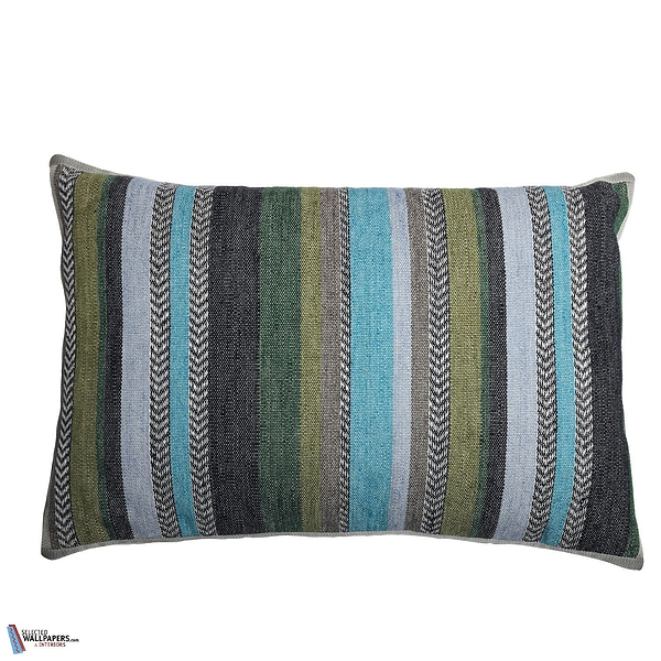 Housse de Coussin Costa Nova-Kussen-Casamance-Cushion-Turquoise emeraude-40 x 60 cm-Selected Interiors