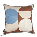 Housse de Coussin Ellipse kussen-Casamance-Cuivre Bleu Ivoire-45 x 45 cm-Selected Wallpapers-Interiors