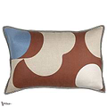 Housse de Coussin Ellipse kussen-Casamance-Cuivre Bleu Ivoire-60 x 40 cm-Selected Wallpapers-Interiors