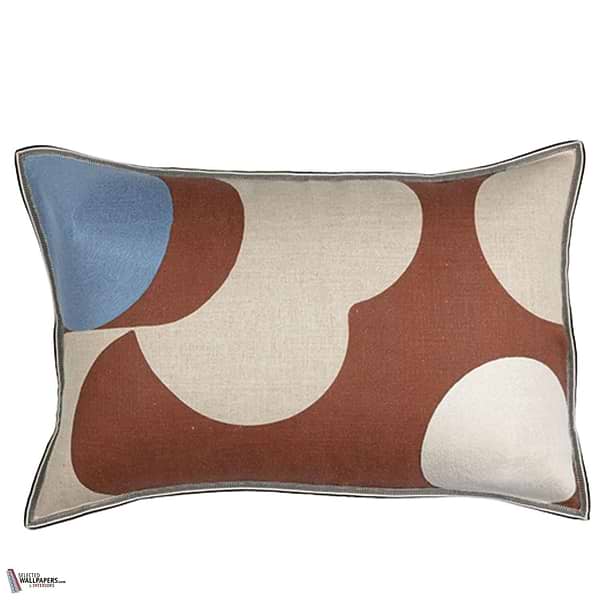 Housse de Coussin Ellipse kussen-Casamance-Cuivre Bleu Ivoire-60 x 40 cm-Selected Wallpapers-Interiors