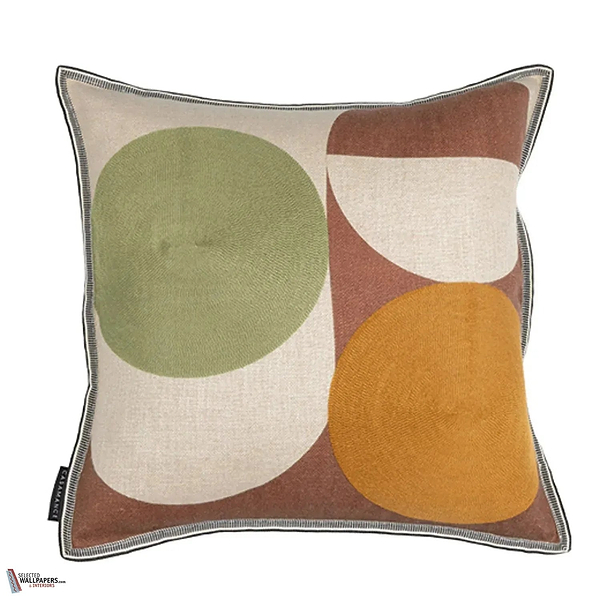 Housse de Coussin Ellipse kussen-Casamance-Cuivre Kaki Ocre-45 x 45 cm-Selected Wallpapers-Interiors